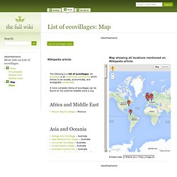 List of ecovillages - Full Wiki