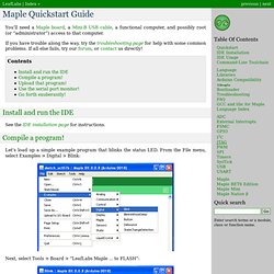 Maple Quickstart Guide — Maple v0.0.9 Documentation - Vimperator