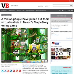 A million people have pulled out their virtual wallets in Nexon’s MapleStory online game