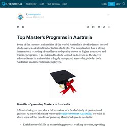 Top Master’s Programs in Australia: mapmystudy1 — LiveJournal