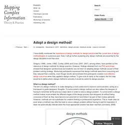 Adopt a design method! « Design Method for Mapping Complex Information