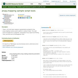 arcpy.mapping sample script tools