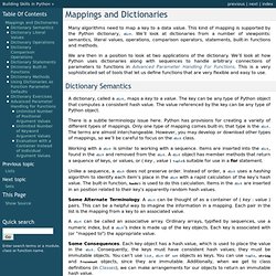 Mappings and Dictionaries — Building Skills in Python