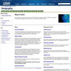 Maps and Mapping Resources - Geography - US Census Bureau