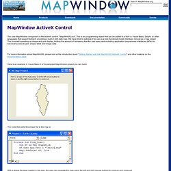 GIS - MapWindow ActiveX Control