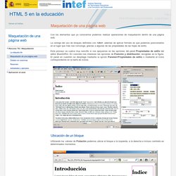 Maquetación de una página web