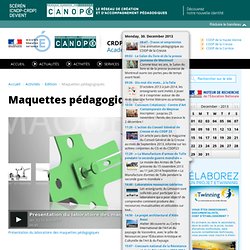 CRDP du Limousin: Maquettes pédagogiques