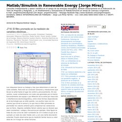 Matlab/Simulink in Renewable Energy [Jorge Mírez]