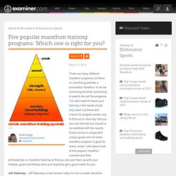 Five popular marathon training programs: Which one is right for you? - Wichita Running