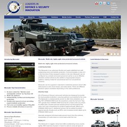 Marauder: Multi-role, highly agile mine-protected armoured vehicle