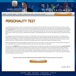 Marc Accetta -Personality Test