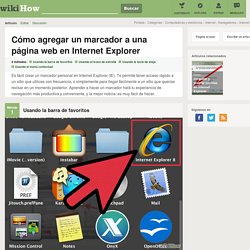 4 formas de agregar un marcador a una página web en Internet Explorer