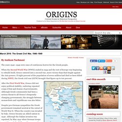 March 2016: The Greek Civil War, 1946–1949