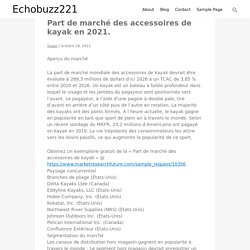 Part de marché des accessoires de kayak en 2021.