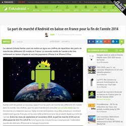 La part de marché d’Android en baisse en France pour la fin de l'année 2014