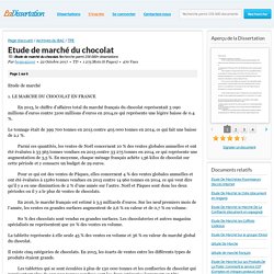 Etude de marché du chocolat - TD - benjo42100