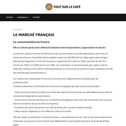 Doc 3:Le marché Français - Tout sur le café