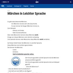 Märchen in Leichter Sprache