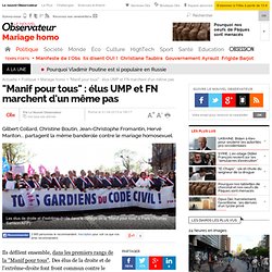 "Manif pour tous" : élus UMP et FN marchent d'un même pas