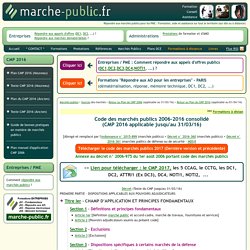 Code 2006 2014 CMP consolidé décret n° 2006-975 pdf doc word