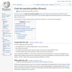 Code des Marchés Publics - wikipedia
