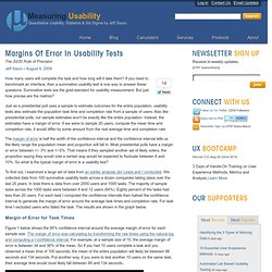 Margins of Error in Usability Tests