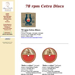 Maria Callas Cetra 78 rpm records