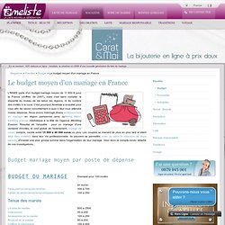 Budget mariage moyen en France : calculer son budget minimum
