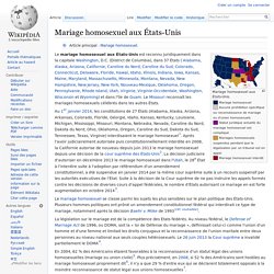 Mariage homosexuel aux États-Unis