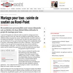 Mariage pour tous : soirée de soutien au Rond-Point