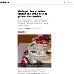 Mariage : les grandes tendances 2013 pour le gâteau des mariés