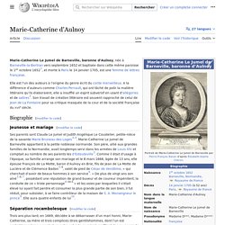 Marie-Catherine d'Aulnoy