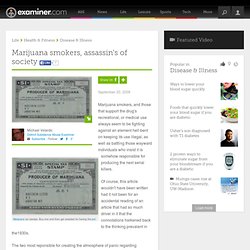 Marijuana smokers, assassin's of society - Detroit substance abuse