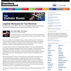 Legalize Marijuana for Tax Revenue