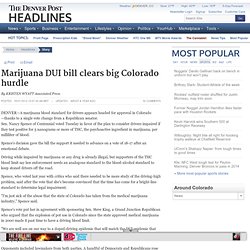 Marijuana DUI bill clears big Colorado hurdle