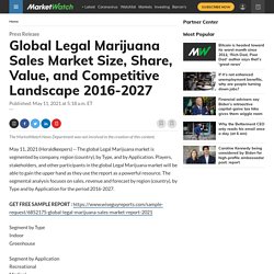 June 2021 Report on Global Legal Marijuana Sales Market Overview, Size, Share and Trends 2021-2026