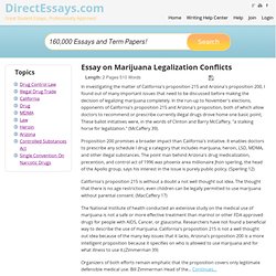Marijuana Legalization Conflicts