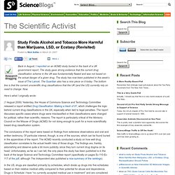 Study Finds Alcohol and Tobacco More Harmful than Marijuana, LSD, or Ecstasy (Revisited) : The Scientific Activist