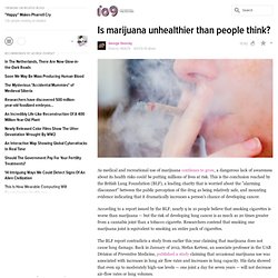 Is marijuana unhealthier than people think?