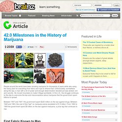 Marijuana (Weed) History and Facts