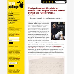 Marilyn Monroe’s Unpublished Poems: The Complex Private Person Behind the Public Persona