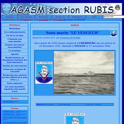 Sous marin "LE VENGEUR" - Section RUBIS