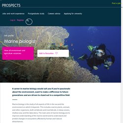 Marine biologist job profile