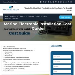 Marine Electronic installation Cost Guide