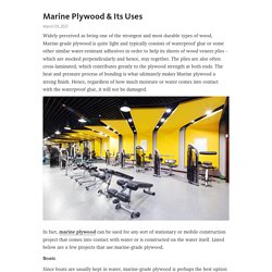 Marine Plywood & Its Uses