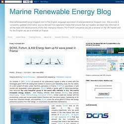 WaveRoller - DCNS, Fortum, & AW Energy - wave power in France