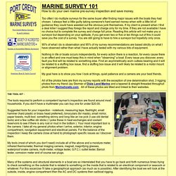Marine Survey 101, pre-survey inspection