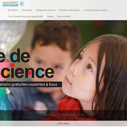 La fête de la science dans les Alpes-Maritimes jusqu'au 23 octobre