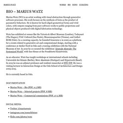Bio – Marius Watz
