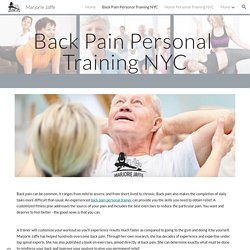 Contact Marjorie Jaffe for Back Pain Personal Training